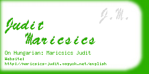 judit maricsics business card